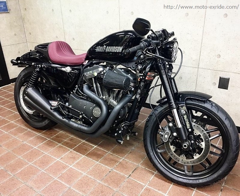 Harley-Davidson(ハーレーダビットソン) ROADSTER シートカスタム ななめ前から/MOTO-EXRIDE(モトエクスライド)